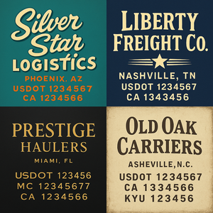 Custom Truck Door Sign Decal Stickers For Business, Trucking Business, Work Trucks (2-Pack)