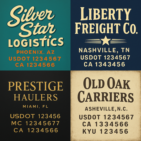 Custom Truck Door Sign Decal Stickers For Business, Trucking Business, Work Trucks (2-Pack)