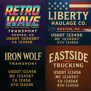 Custom Truck Door Sign Decal Stickers For Business, Trucking Business, Work Trucks (2-Pack)