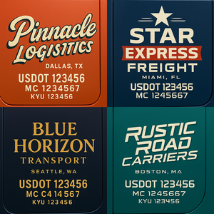 Custom Truck Door Sign Decal Stickers For Business, Trucking Business, Work Trucks (2-Pack)