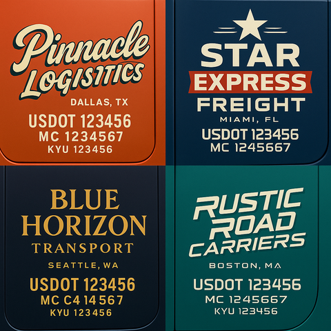 Custom Truck Door Sign Decal Stickers For Business, Trucking Business, Work Trucks (2-Pack)