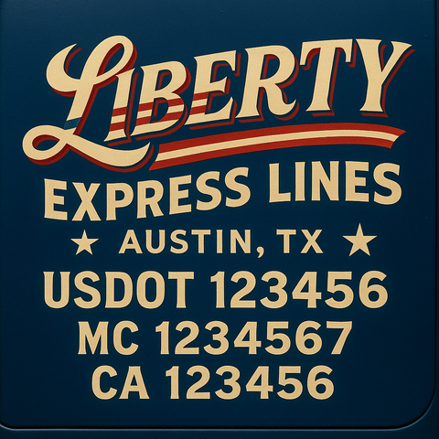 Custom Truck Door Sign Decal Stickers For Business, Trucking Business, Work Trucks (2-Pack)