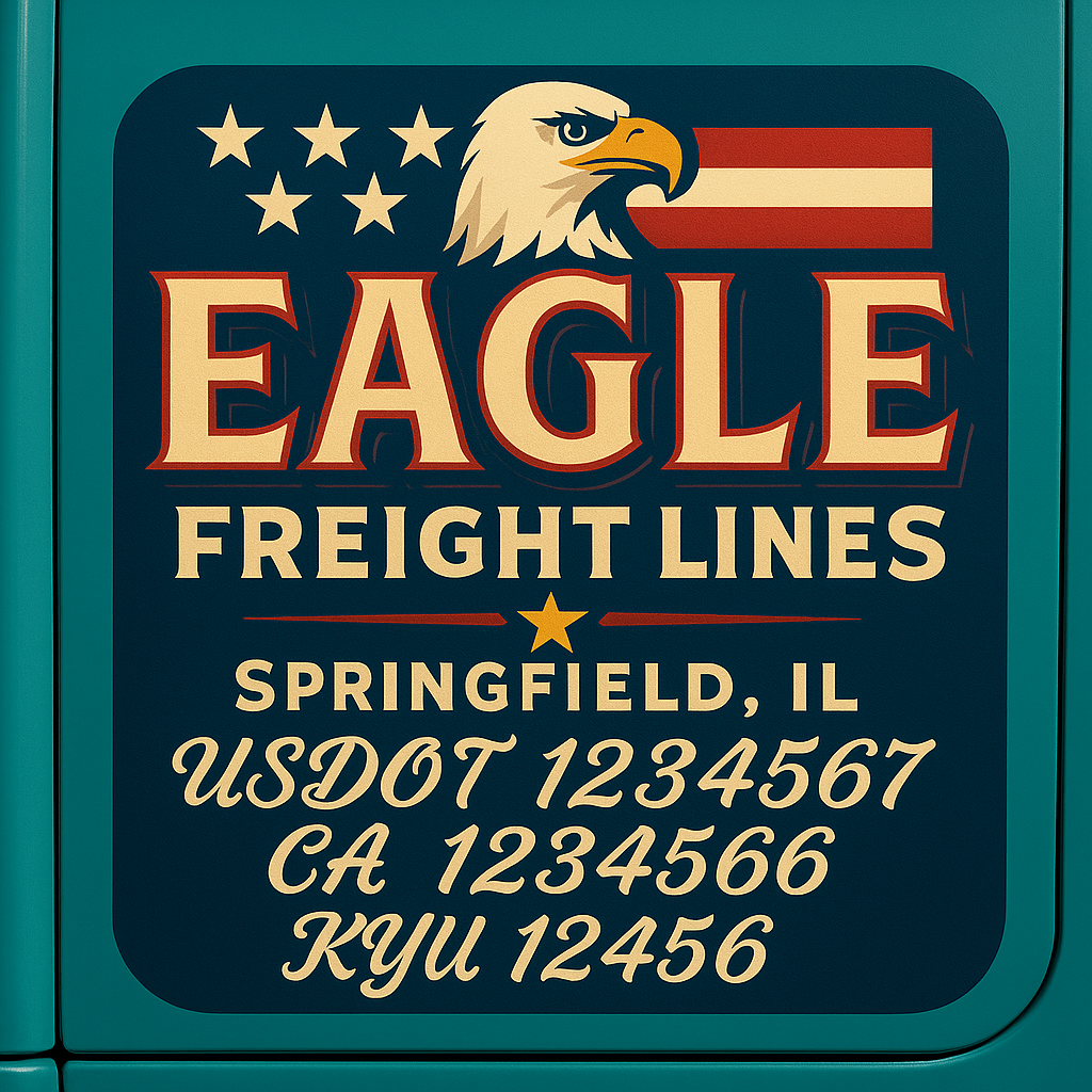 Custom Truck Door Sign Decal Stickers For Business, Trucking Business, Work Trucks (2-Pack)