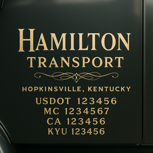 Custom Truck Door Sign Decal Stickers For Business, Trucking Business, Work Trucks (2-Pack)