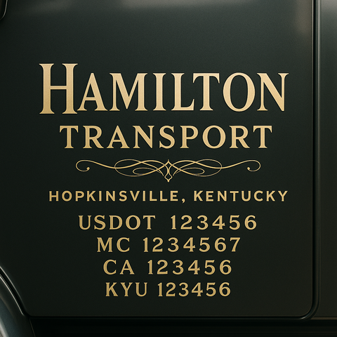 Custom Truck Door Sign Decal Stickers For Business, Trucking Business, Work Trucks (2-Pack)