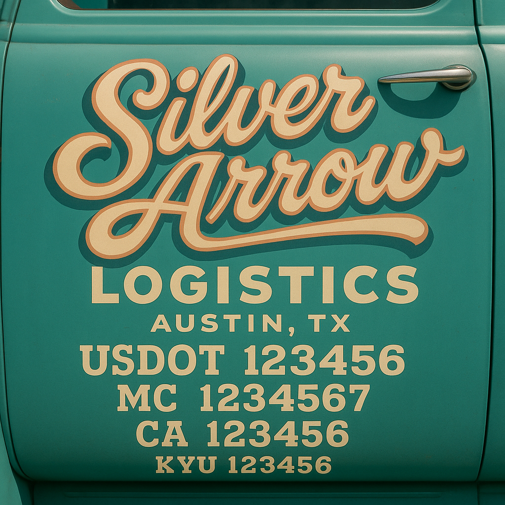 Custom Truck Door Sign Decal Stickers For Business, Trucking Business, Work Trucks (2-Pack)
