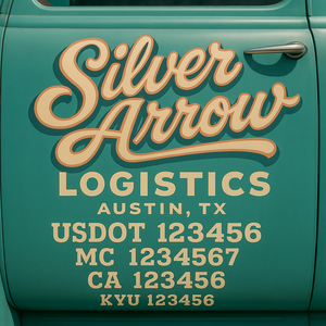 Custom Truck Door Sign Decal Stickers For Business, Trucking Business, Work Trucks (2-Pack)