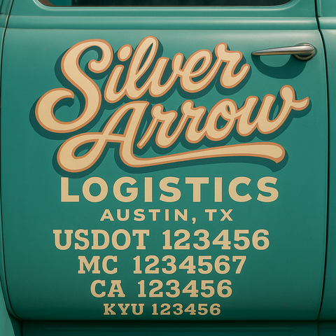 Custom Truck Door Sign Decal Stickers For Business, Trucking Business, Work Trucks (2-Pack)