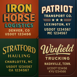 Custom Truck Door Sign Decal Stickers For Business, Trucking Business, Work Trucks (2-Pack)