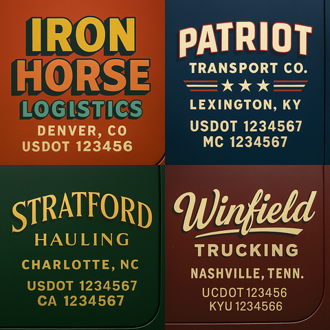 Custom Truck Door Sign Decal Stickers For Business, Trucking Business, Work Trucks (2-Pack)