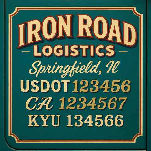 Custom Truck Door Sign Decal Stickers For Business, Trucking Business, Work Trucks (2-Pack)