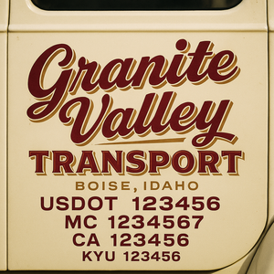 Custom Truck Door Sign Decal Stickers For Business, Trucking Business, Work Trucks (2-Pack)