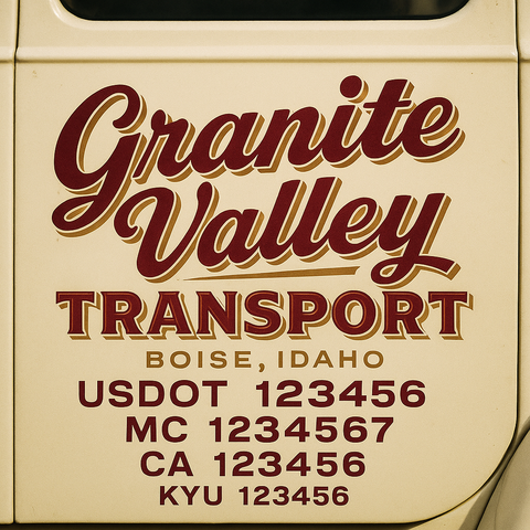 Custom Truck Door Sign Decal Stickers For Business, Trucking Business, Work Trucks (2-Pack)