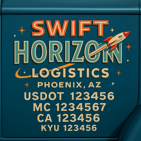 Custom Truck Door Sign Decal Stickers For Business, Trucking Business, Work Trucks (2-Pack)