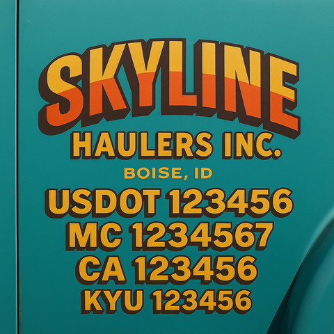 Custom Truck Door Sign Decal Stickers For Business, Trucking Business, Work Trucks (2-Pack)