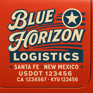 Custom Truck Door Sign Decal Stickers For Business, Trucking Business, Work Trucks (2-Pack)