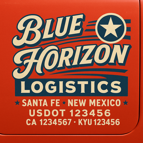 Custom Truck Door Sign Decal Stickers For Business, Trucking Business, Work Trucks (2-Pack)