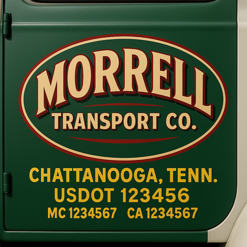 Truck Door Decal Sticker Lettering Signs With Location, USDOT, MC, CA, KYU, VIN, GVW (2-Pack)