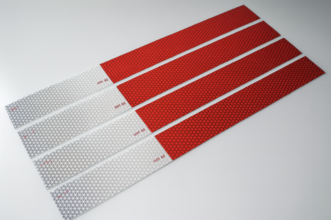 Red & White Reflective DOT Reflective Strips | DOT Reflectors | Many Sizes 2" x 12", 2" x 18", 2 X 24" Lengths