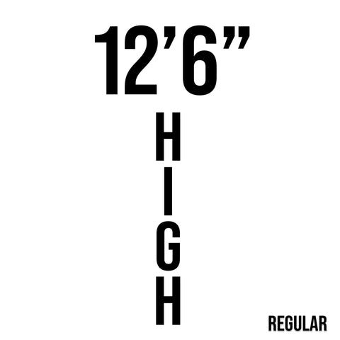 Trailer or Box Truck Height Decal Sticker Sign Regular or Reversed, 2 Pack