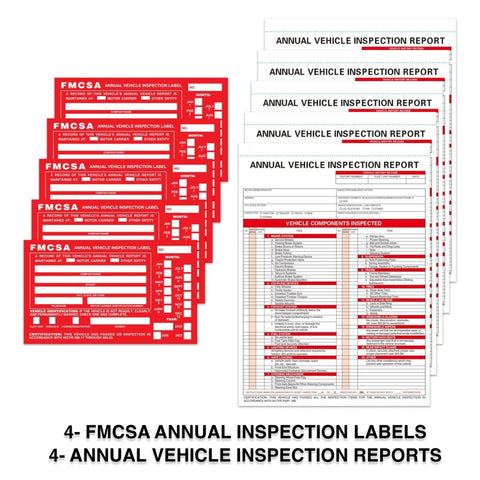 Annual Vehicle Inspection Label + Annual Vehicle Inspection Report