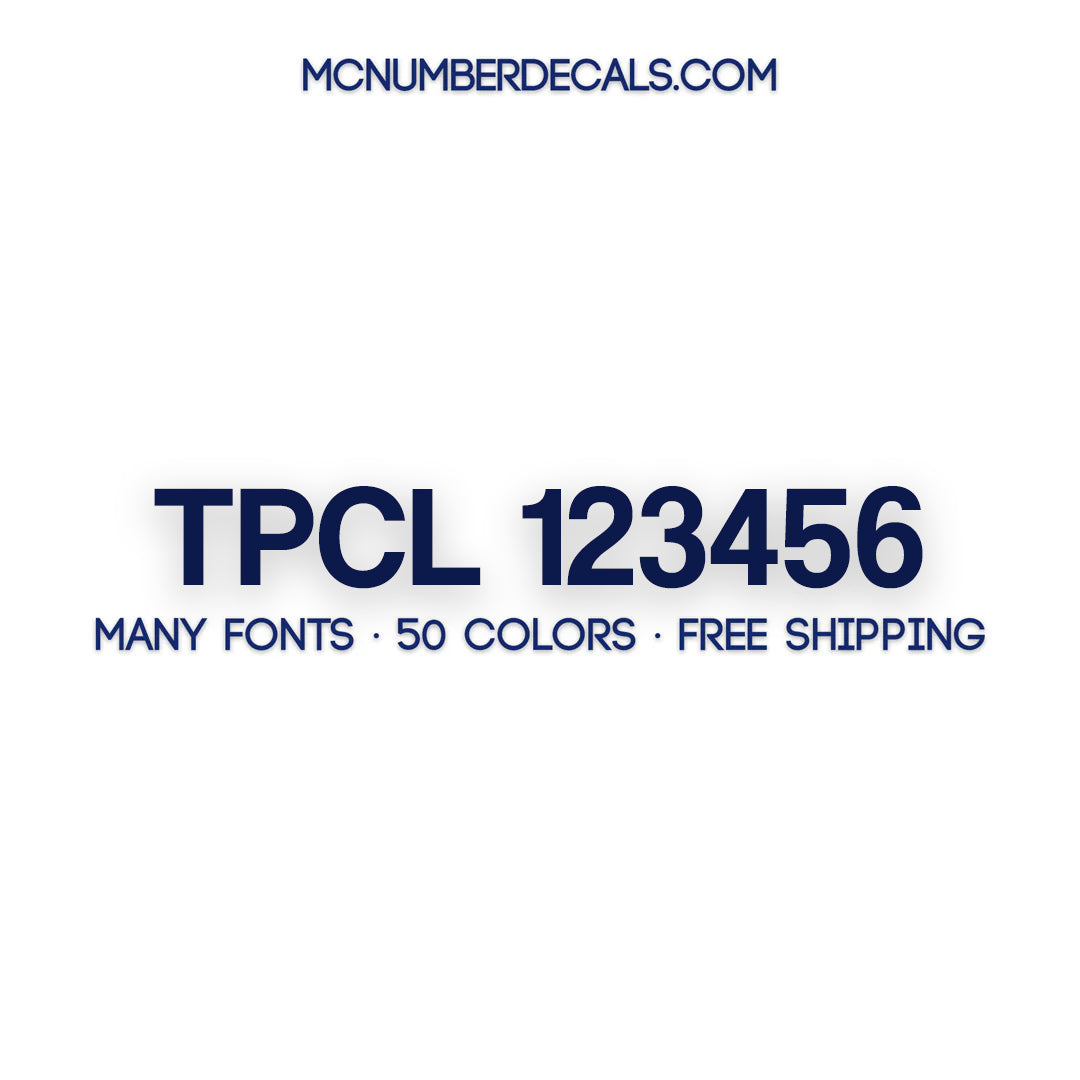 TPCL Number Decal Sticker, 2 Pack