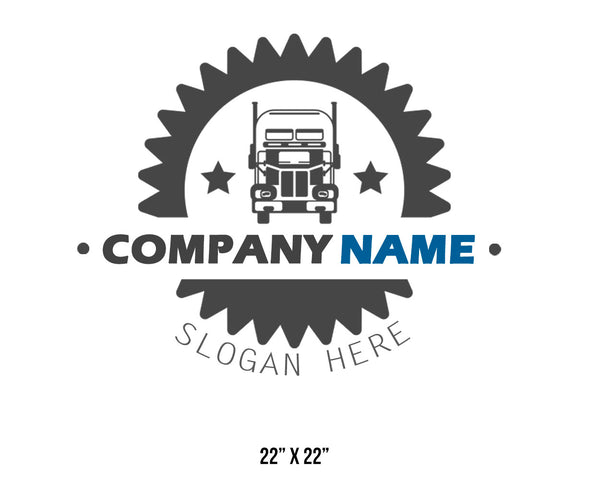 Company or transportation name truck decal