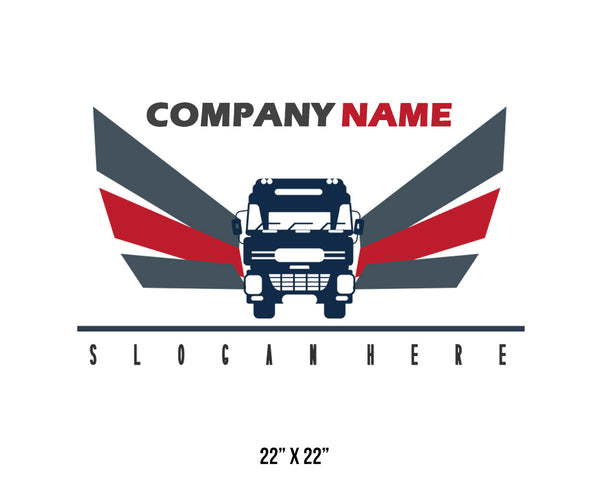 Company or transportation name truck decal