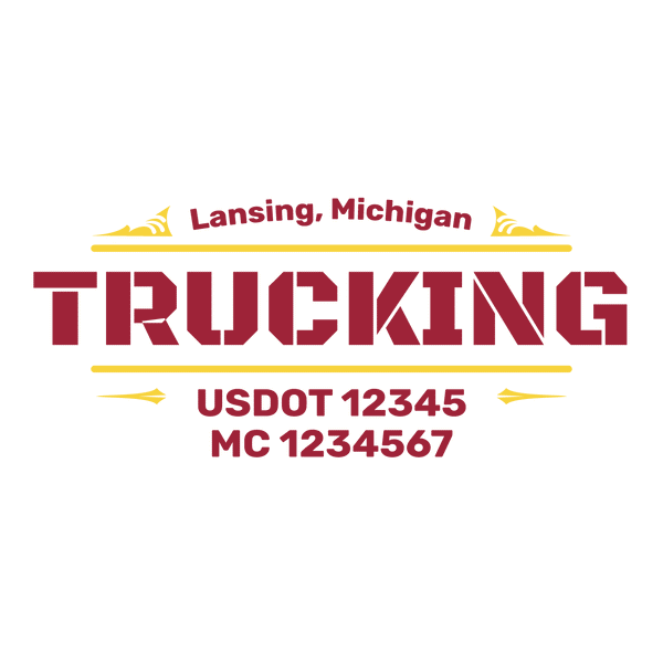 truck door decal with USDOT, MC