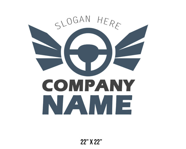 Company or transportation name truck decal