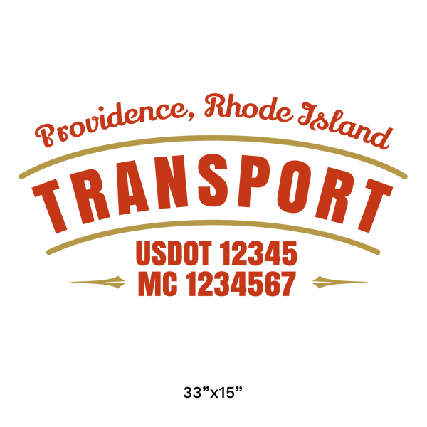 truck door decal with USDOT, MC