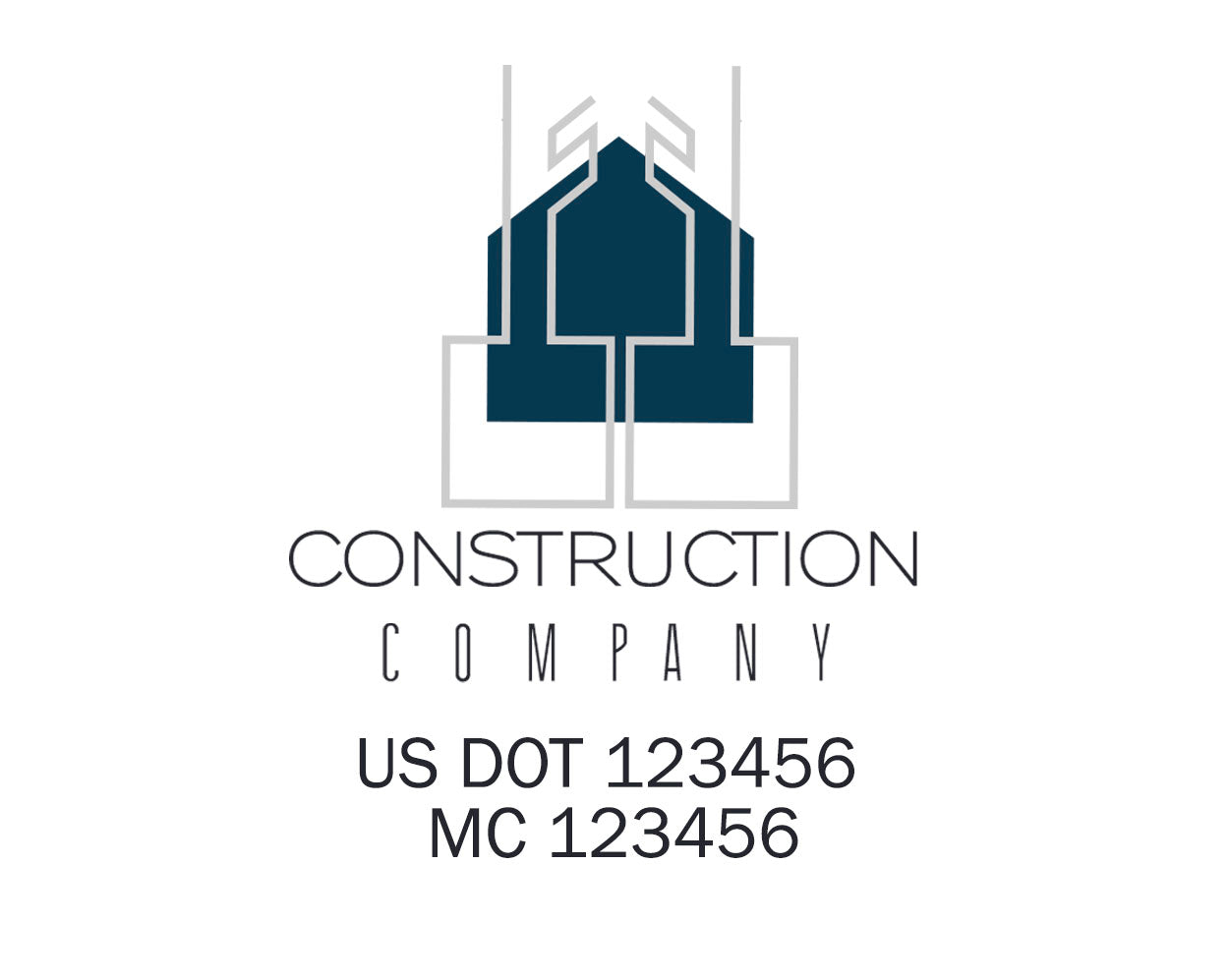 Construction company truck decal