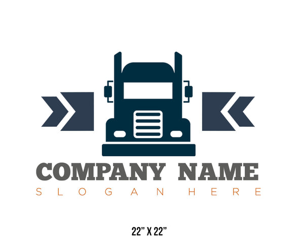 Company or transportation name truck decal