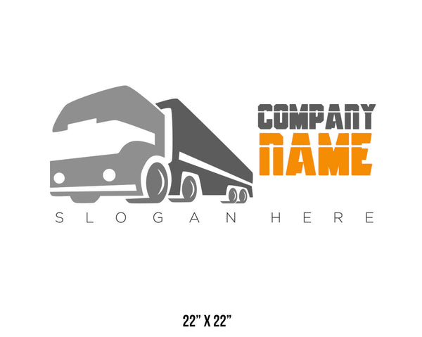 Company or transportation name truck decal