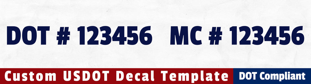 Mcdot Numbers Example USDOT & MC Number Decal Sticker Lettering, 2 Pack – MC Number Decals