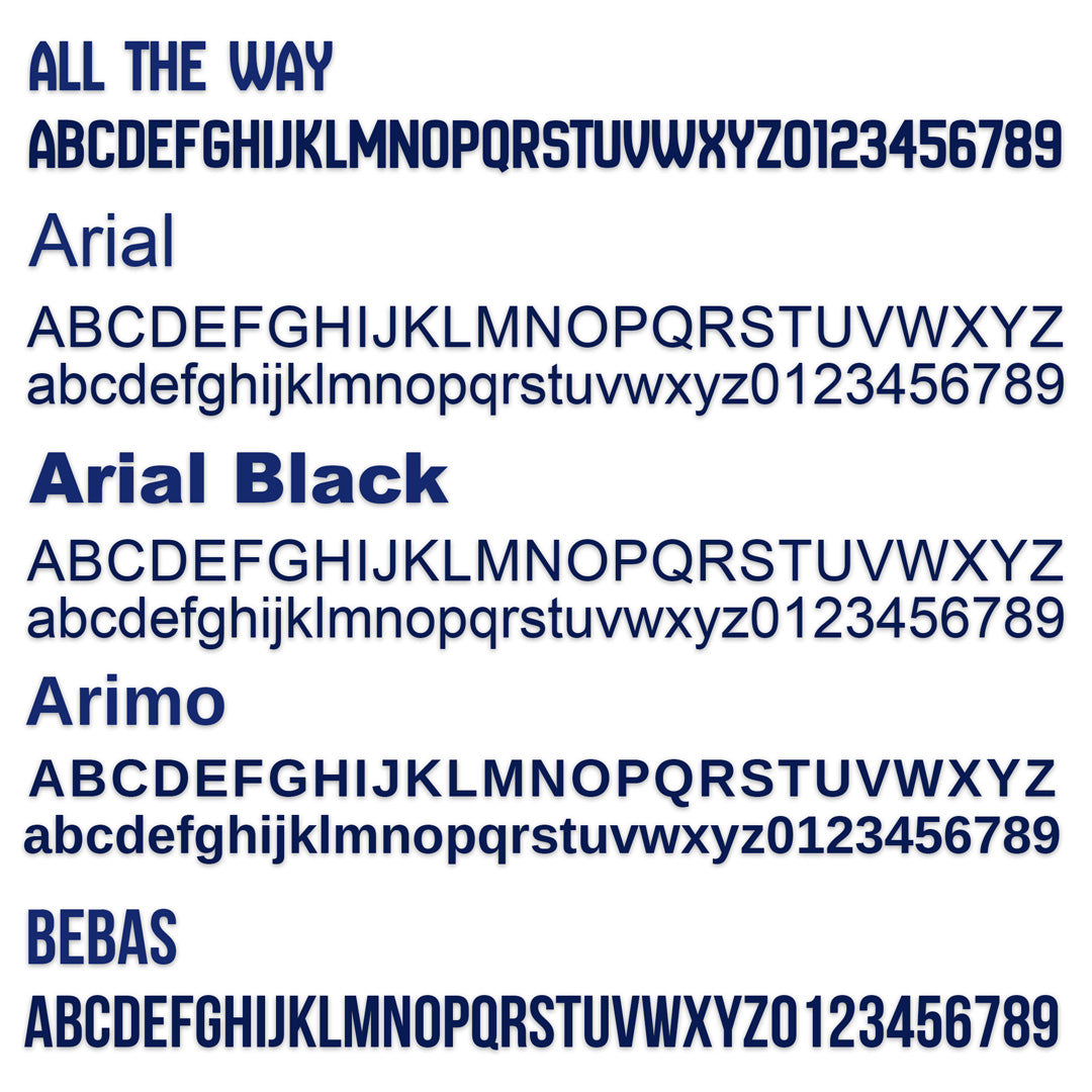Arched 2 Lines of Text Truck Decal, 2 Pack – MC Number Decals