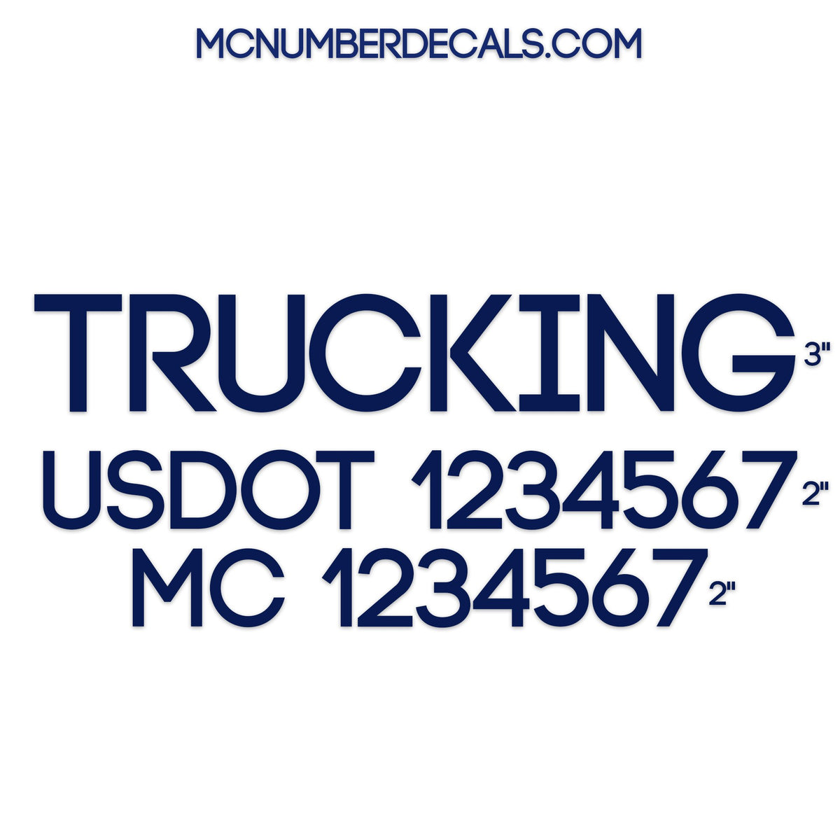 Trucking Company Name with USDOT & MC Decal Sticker, 2 Pack – MC Number ...